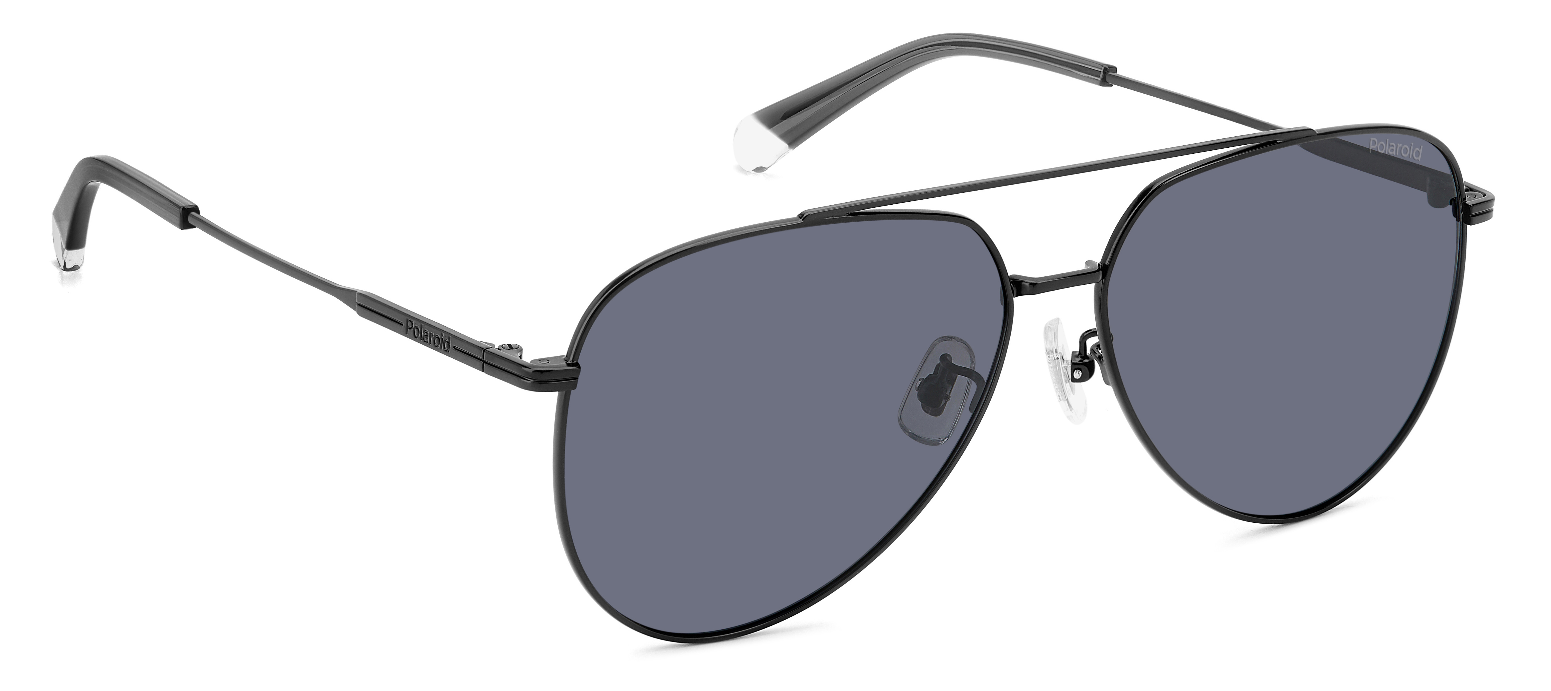 Polaroid PLD 2154/S Matte Black Grey Sunglasses - Unisex Polarized With Case & Cleaning Cloth